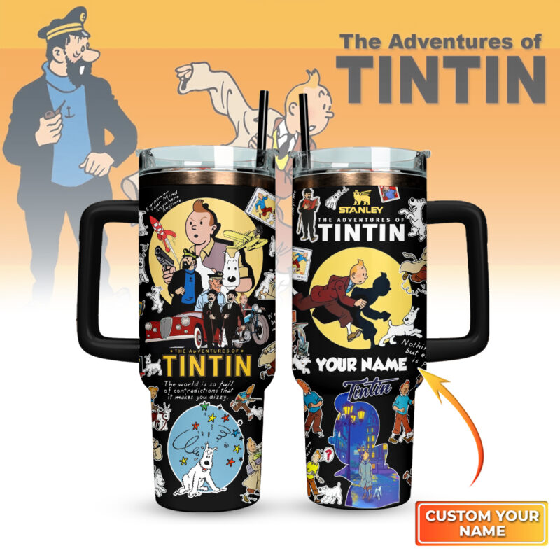 The Adventure Of Tintin Movies Custom Stanley Quencher 40oz Stainless Steel Tumbler With Handle - Threewoofs - Image 16