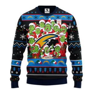 San Diego Chargers 12 Grinch Xmas Day Ugly Christmas Sweater