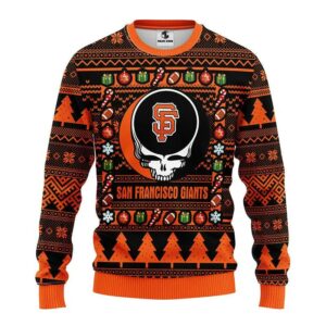 San Francisco Giants Grateful Dead Ugly Christmas Sweater, MLB Christmas Sweater