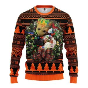 San Francisco Giants Groot Hug Ugly Christmas Sweater, MLB Christmas Sweater
