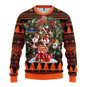 San Francisco Giants Tree Christmas Ugly Sweater, MLB Christmas Sweater
