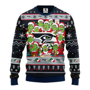 Seattle Seahawks 12 Grinch Xmas Day Ugly Christmas Sweater