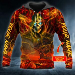 Skeleton Holding Book Heroes Skull Custom 3D Hoodie