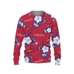 St. Louis Cardinals Tropical Hawaii Ugly Christmas Sweater, MLB Christmas Sweater