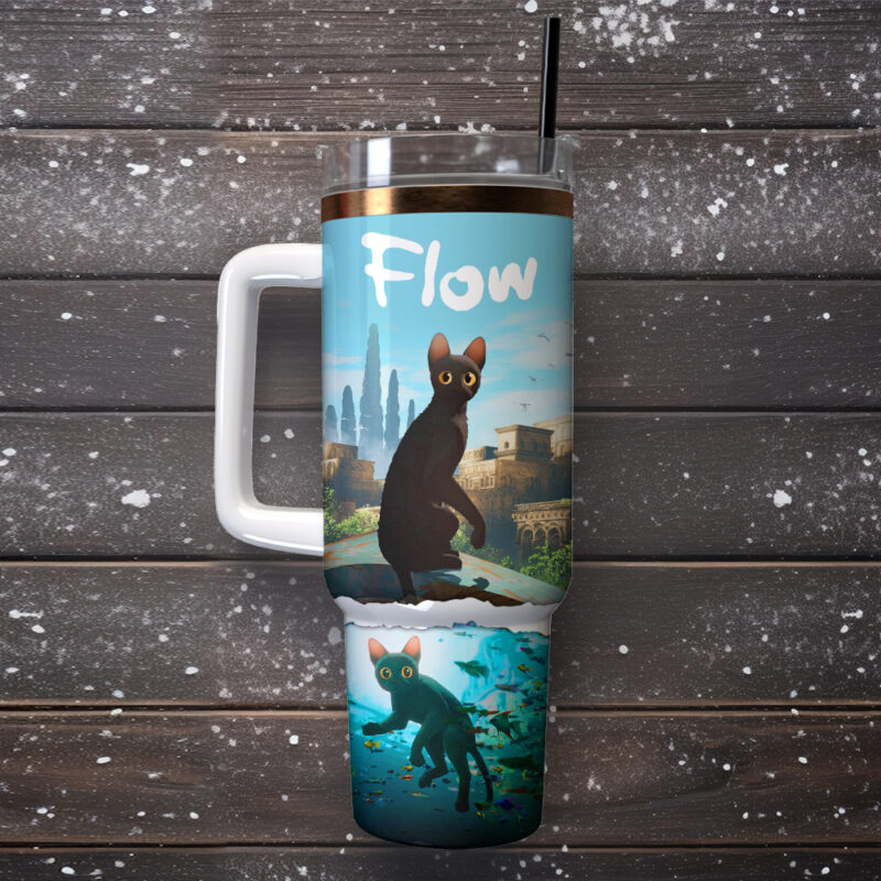 Flow Oscar 2024 Movies Custom Stanley Quencher 40oz Stainless Steel Tumbler With Handle - Threewoofs - Image 3