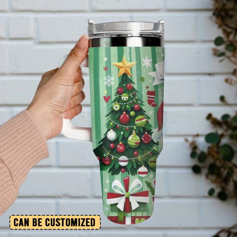 The Grinch Movies Christmas Custom Stanley Quencher 40oz Stainless Steel Tumbler With Handle - Threewoofs - Image 4