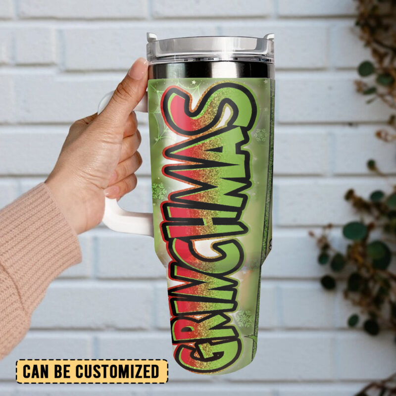 The Grinch Movies Christmas Custom Stanley Quencher 40oz Stainless Steel Tumbler With Handle - Threewoofs - Image 3
