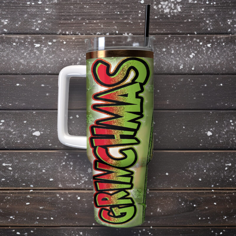 The Grinch Movies Christmas Custom Stanley Quencher 40oz Stainless Steel Tumbler With Handle - Threewoofs - Image 4