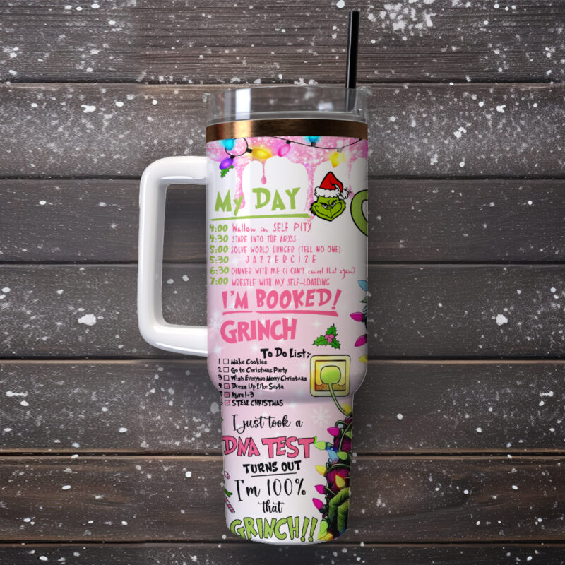 The Grinch Movies Christmas Custom Stanley Quencher 40oz Stainless Steel Tumbler With Handle - Threewoofs - Image 3