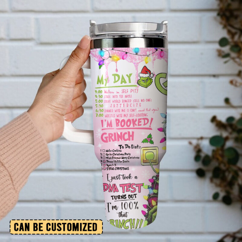 The Grinch Movies Christmas Custom Stanley Quencher 40oz Stainless Steel Tumbler With Handle - Threewoofs - Image 4