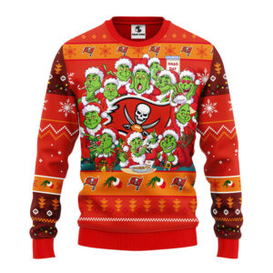 Tampa Bay Buccaneers 12 Grinch Xmas Day Ugly Christmas Sweater