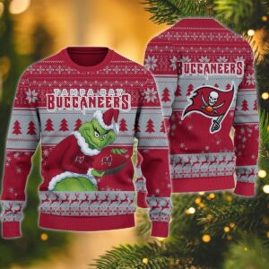 Tampa Bay Buccaneers Grinch Stolen Christmas Ugly Sweater, NFL Christmas Sweater