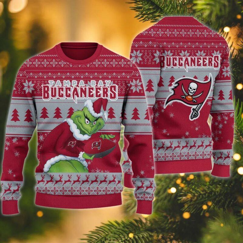 Tampa Bay Buccaneers Grinch Stolen Christmas Ugly Sweater, NFL Christmas Sweater