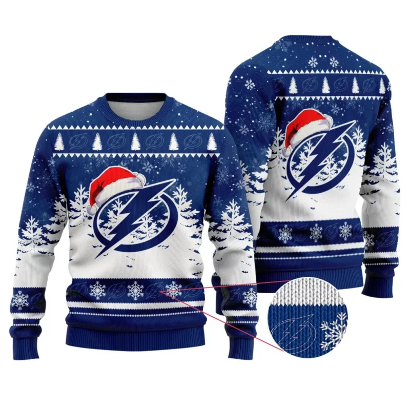 NHL Tampa Bay Lightning Personalized Name Christmas Design Ugly Sweater ST2301