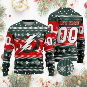 NHL Tampa Bay Lightning | Personalized Name &amp; Number Unisex Sweater For Christmas Season