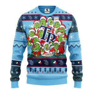 Tampa Bay Rays 12 Grinch Xmas Day Ugly Christmas Sweater