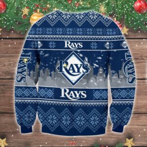 Tampa Bay Rays Big Logo Ugly Christmas Sweater, MLB Christmas Sweater
