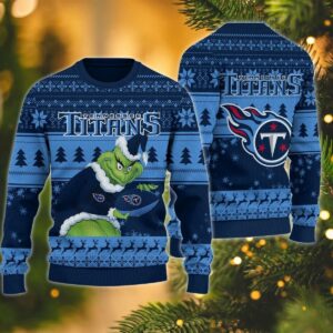 Tennessee Titans Grinch Stolen Ugly Christmas Sweater, NFL Christmas Sweater