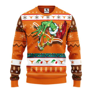Texas Longhorns Grinch Ugly Christmas Sweater
