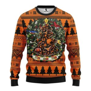 Texas Longhorns Tree Ball Ugly Christmas Sweater, NCAA Christmas Sweater