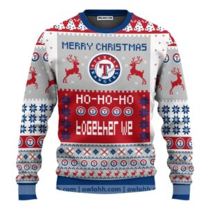 Texas Rangers Merry Christmas Ugly Christmas Sweater, MLB Christmas Sweater