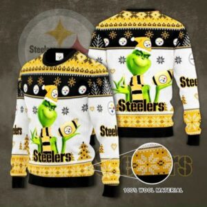 The Grinch Pittsburgh Steelers Ugly Christmas Sweater, NFL Christmas Sweater