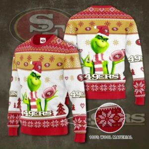The Grinch San Francisco 49ers Ugly Christmas sweater, NFL Christmas Sweater