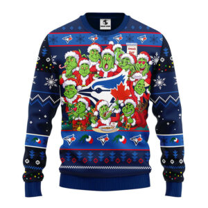 Toronto Blue Jays 12 Grinch Xmas Day Ugly Christmas Sweater