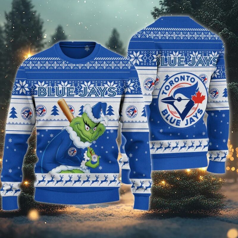 Toronto Blue Jays Grinch Stolen Ugly Christmas Sweater, MLB Christmas Sweater