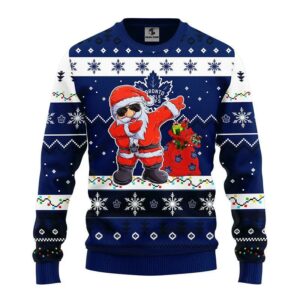 Toronto Maple Leafs Dabbing Santa Claus Ugly Christmas Sweater, NHL Christmas Sweater