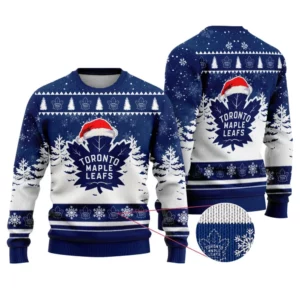 NHL Toronto Maple Leafs Personalized Name Christmas Design Ugly Sweater ST2301