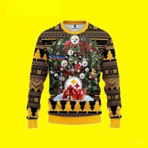Tree Christmas Pittsburgh Steelers Ugly Christmas Sweater, NFL Christmas Sweater