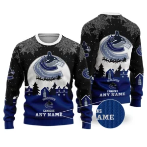 NHL Vancouver Canucks Personalized Name Christmas Ugly Sweater Design ST2306