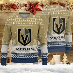 Vegas Golden Knights Big Logo Ugly Christmas Sweater, NHL Christmas Sweater