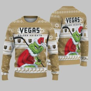 Vegas Golden Knights Grinch Stolen Ugly Christmas Sweater, NHL Christmas Sweater