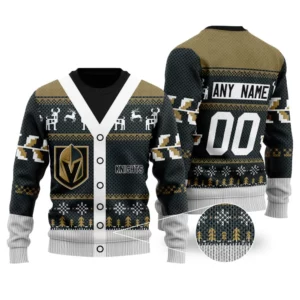 NHL Vegas Golden Knights | Personalized Name & Number Unisex Sweater For Christmas Season