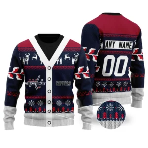 NHL Washington Capitals | Personalized Name &amp; Number Unisex Sweater For Christmas Season