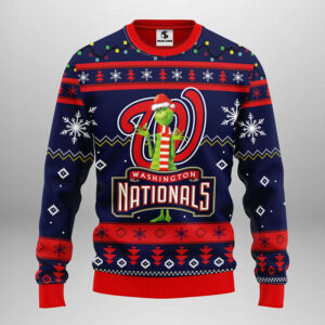 Washington Nationals Funny Grinch Ugly Christmas Sweater