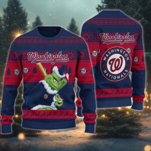 Washington Nationals Grinch Stolen Ugly Christmas Sweater, MLB Christmas Sweater