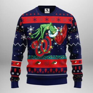 Washington Nationals Grinch Ugly Christmas Sweater