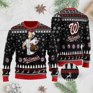 Washington Nationals Mascot Ugly Christmas Sweater, MLB Christmas Sweater