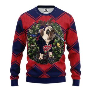 Washington Nationals Pub Dog Ugly Christmas Sweater, MLB Christmas Sweater