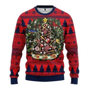 Washington Nationals Tree Ball Ugly Christmas Sweater, MLB Christmas Sweater