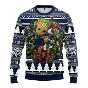 Winnipeg Jets Groot Hug Ugly Christmas Sweater, NHL Christmas Sweater