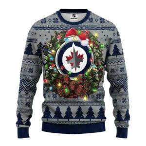 Winnipeg Jets Santa Hat Ugly Christmas Sweater, NHL Christmas Sweater