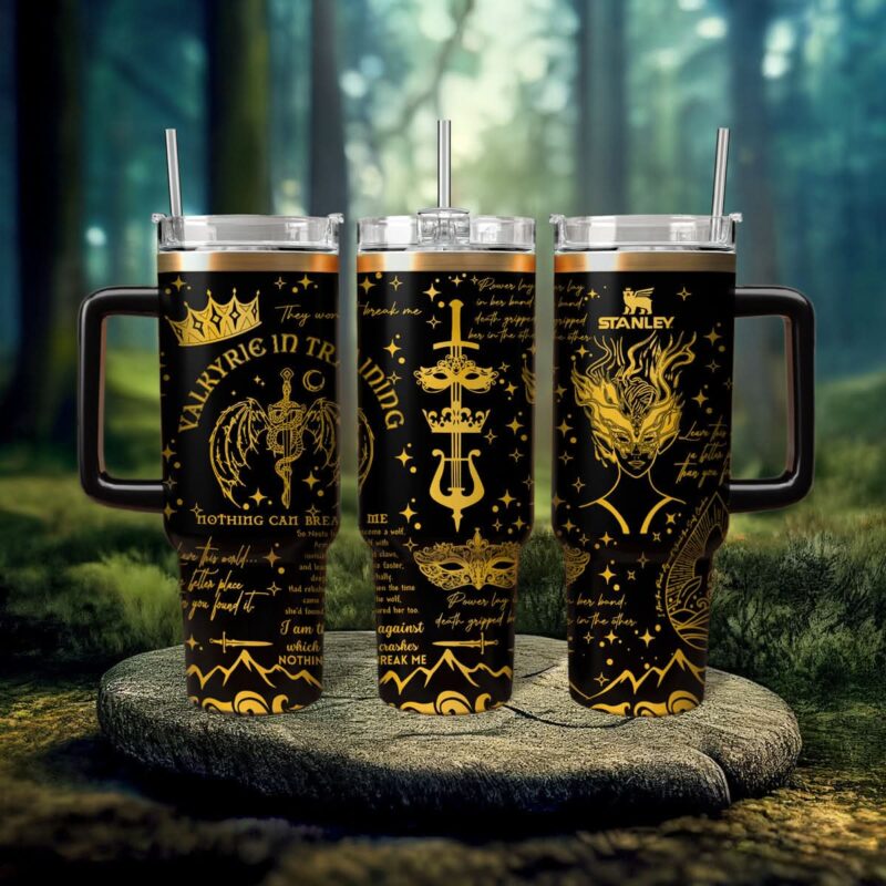 A Court of Silver Flames Book Custom Stanley Quencher 40oz Stainless Steel Tumbler With Handle - Threewoofs