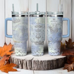 A Court of Silver Flames Book Custom Stanley Quencher 40oz Stainless Steel Tumbler With Handle - Threewoofs