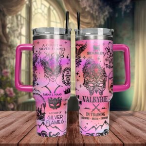 A Court of Silver Flames Book Custom Stanley Quencher 40oz Stainless Steel Tumbler With Handle - Threewoofs