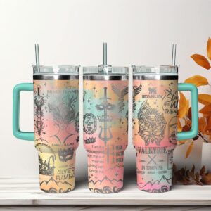 A Court of Silver Flames Book Custom Stanley Quencher 40oz Stainless Steel Tumbler With Handle - Threewoofs