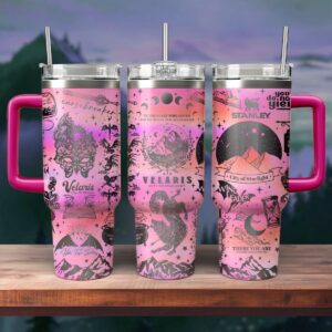 A Court Of Thorns And Roses Book Custom Stanley Quencher 40oz Stainless Steel Tumbler With Handle - Threewoofs